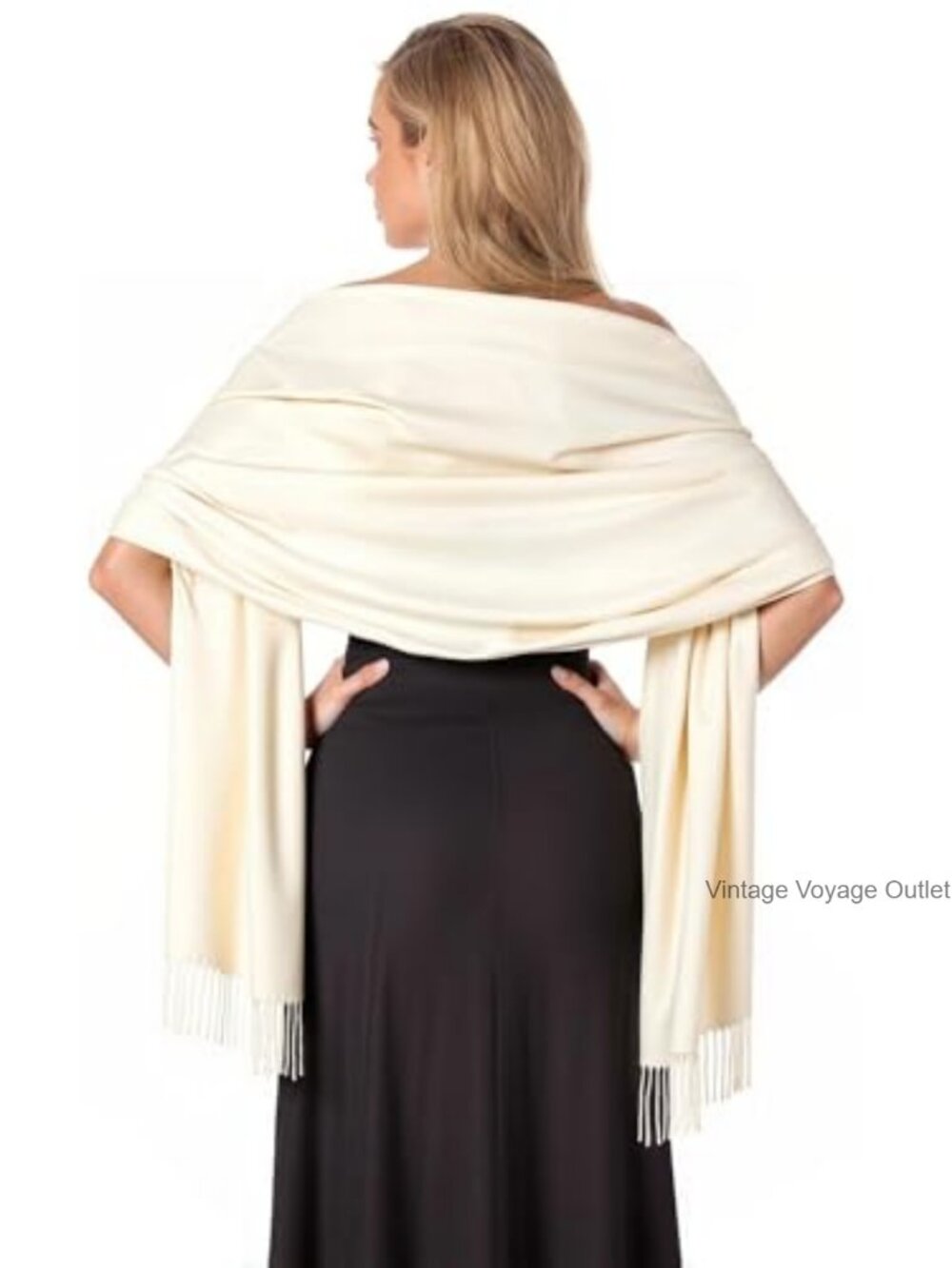 Extra Large Pashmina Shawl Wrap 78x28 Polyester Viscose Women Evening Scarf